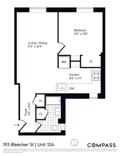 $699,000 | 193 Bleecker Street, Unit 12A | Greenwich Village