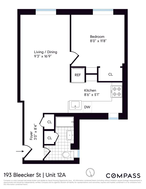 $699,000 | 193 Bleecker Street, Unit 12A | Greenwich Village