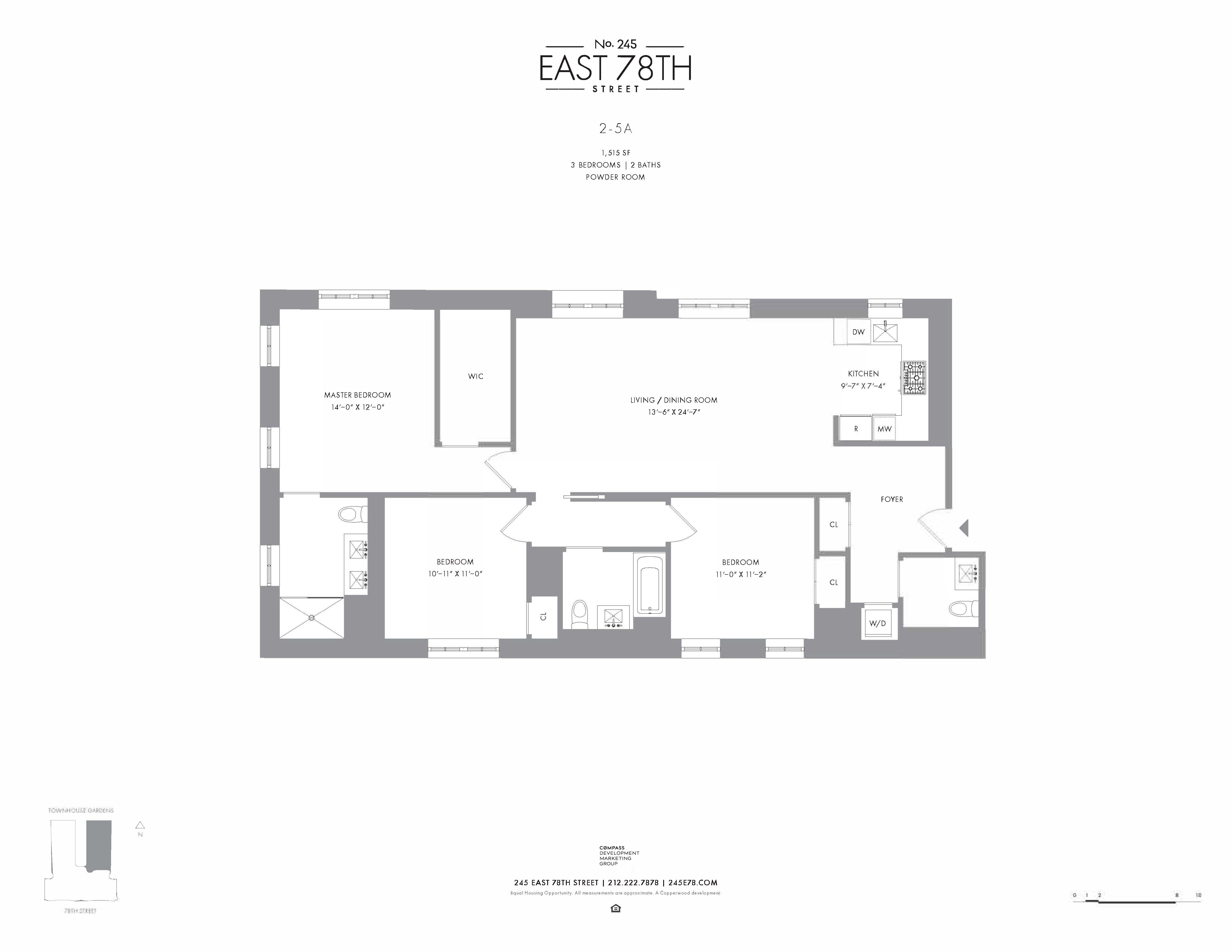 245 East 78th Street, Unit 5A Manhattan, NY 10075 - Photo 14 of 14 a picture of a floor plan