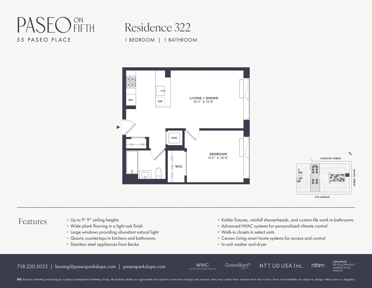 $5,150 | 55 Paseo Place, Unit 322 | Park Slope