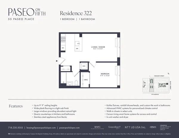 $5,150 | 55 Paseo Place, Unit 322 | Park Slope