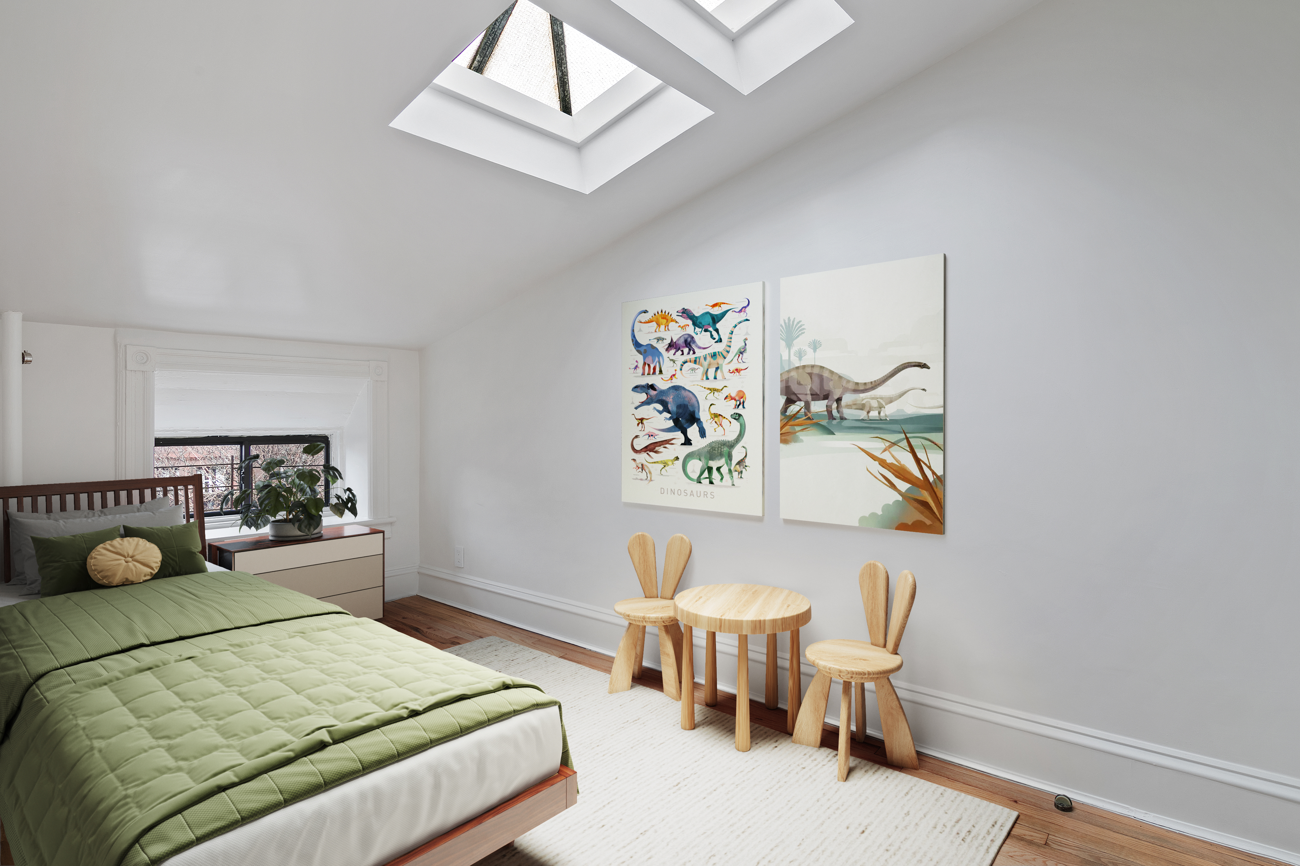 914 President Street, Unit TWNHSE Brooklyn, NY 11215 - Photo 24 of 29 a bedroom with a bed a desk and chair