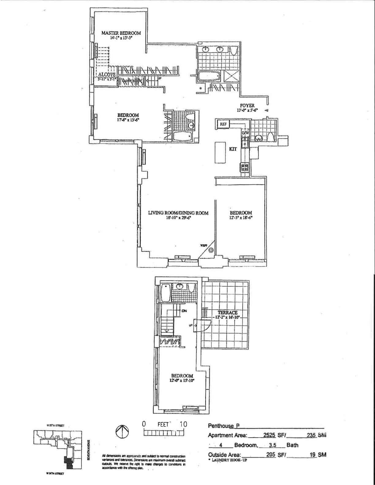 252 7th Avenue, Unit PHP Manhattan, NY 10001 - Photo 14 of 14 a picture of a floor plan