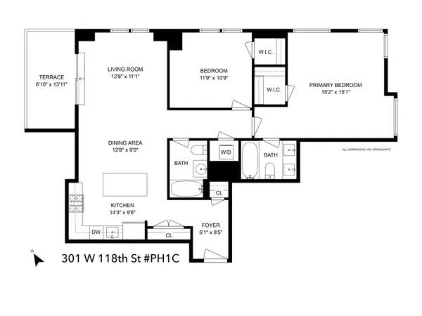 $6,000 | 301 West 118th Street, Unit PH1C | Harlem