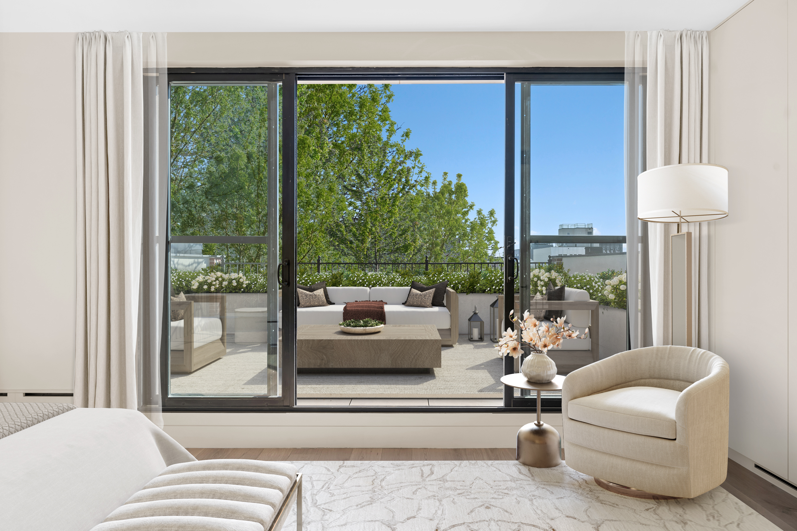 167 13th Street, Unit PH Brooklyn, NY 11215 - Photo 8 of 14 a living room with furniture and a large window