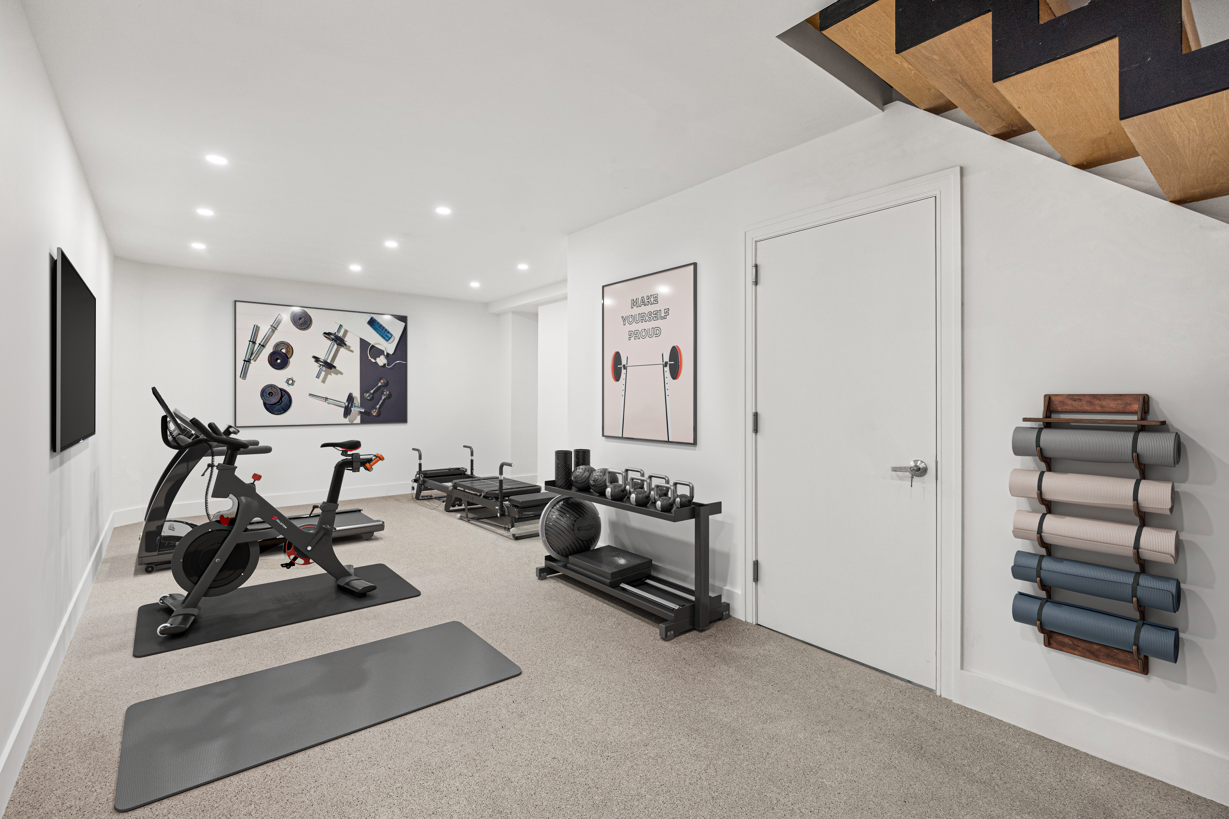 53 West 85th Street Manhattan, NY 10024 - Photo 34 of 37 a view of a room with gym equipment