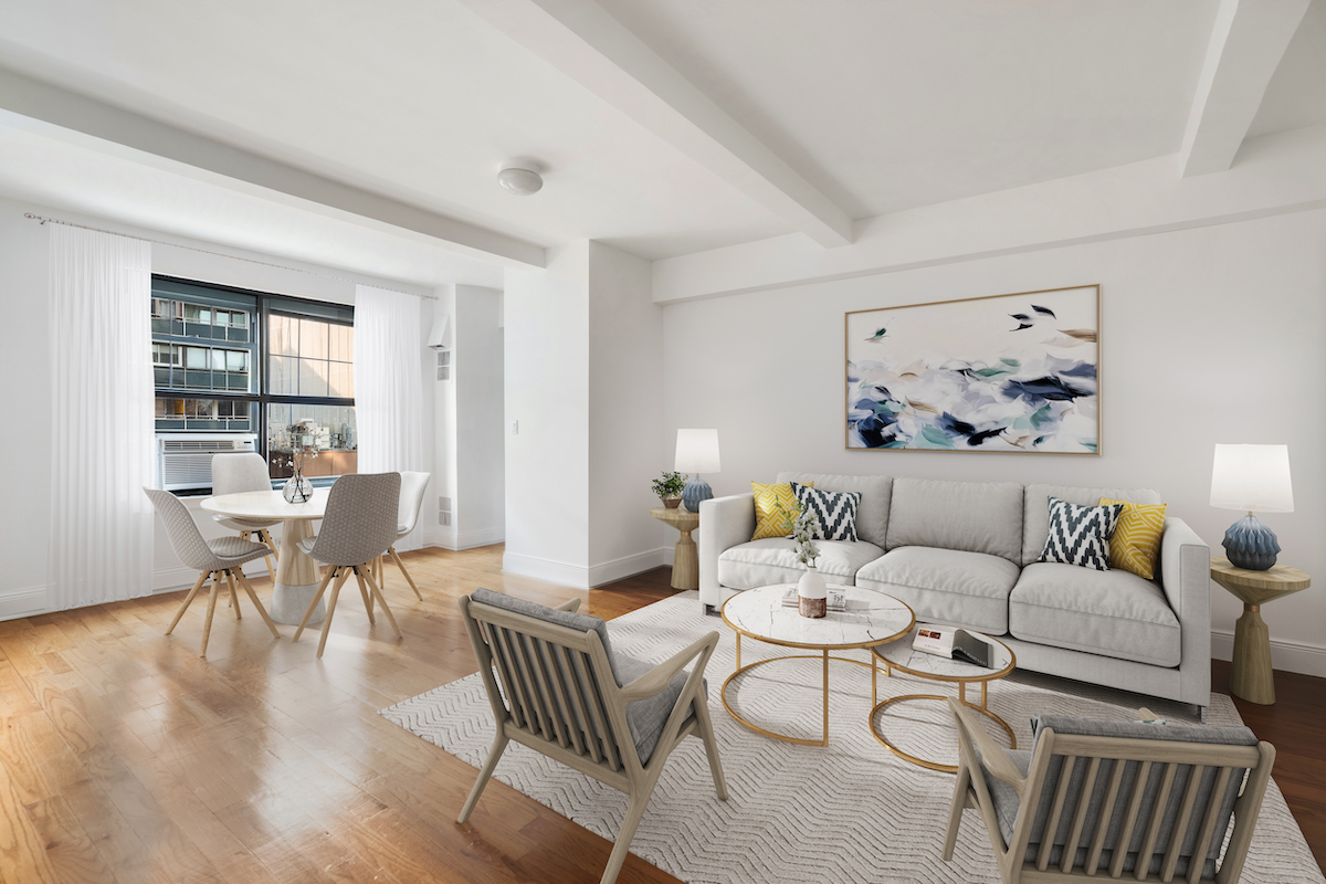 200 East 16th Street, Unit 3K Manhattan, NY 10003 - Photo 1 of 10 a living room with furniture and wooden floor