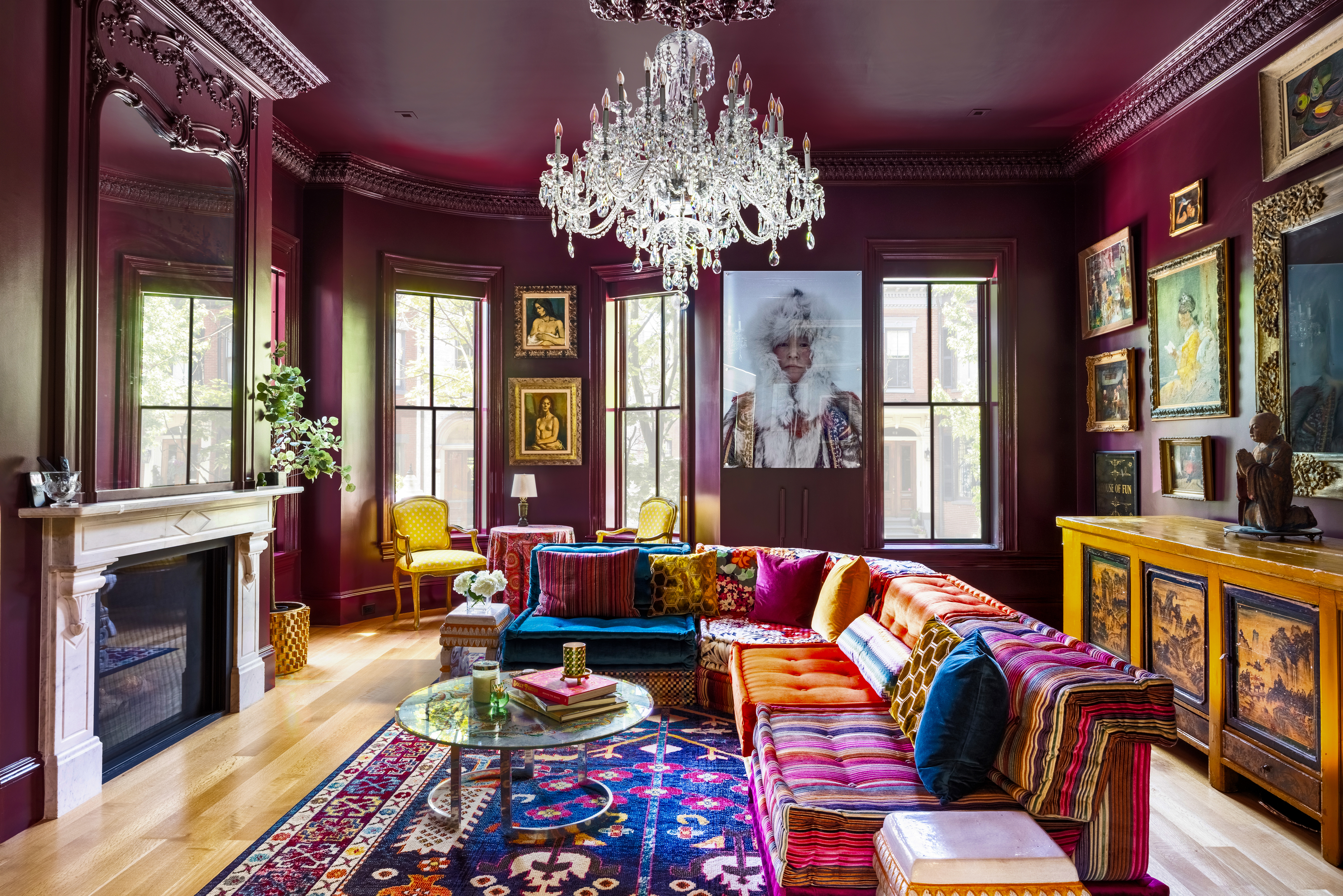 South End Boston, MA 02118 - Photo 4 of 24 a living room with furniture fireplace and a large window