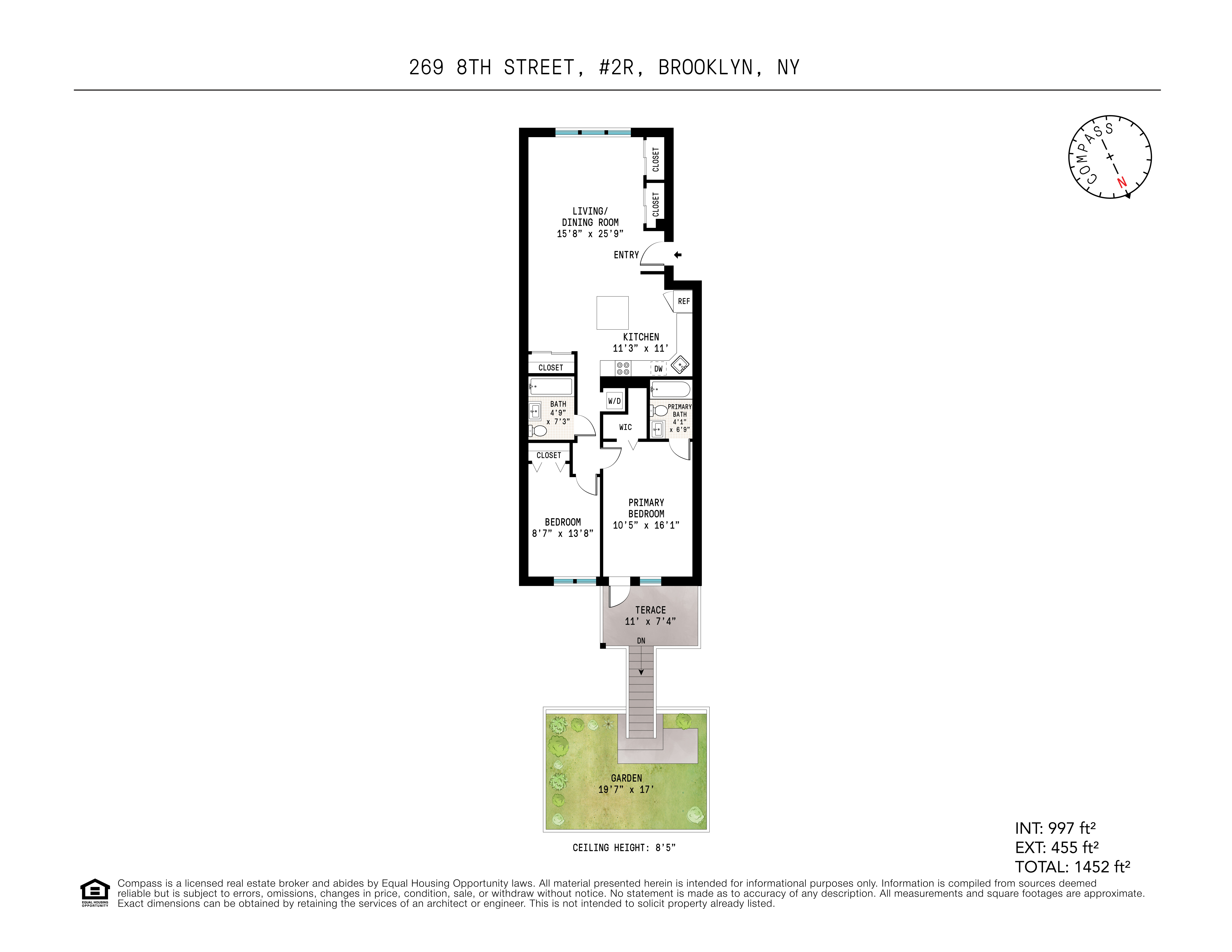 269 8th Street, Unit 2R Brooklyn, NY 11215 - Photo 14 of 14 a picture of a room with a floor plan