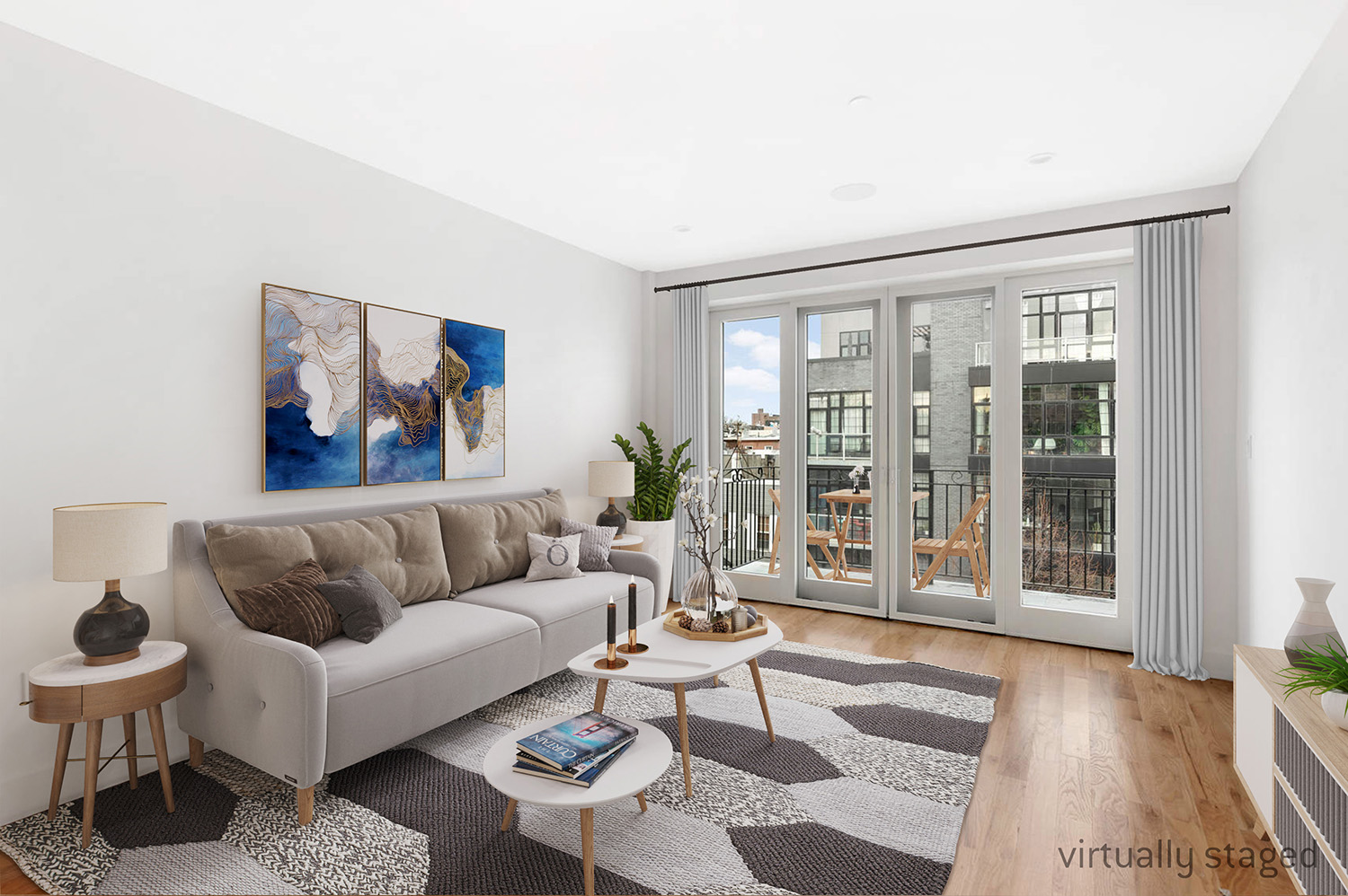 18 A Bleecker Street, Unit 2B Brooklyn, NY 11221 - Photo 1 of 14 a living room with furniture and a large window