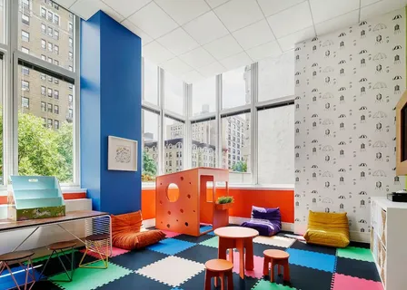 a room with furniture and a window