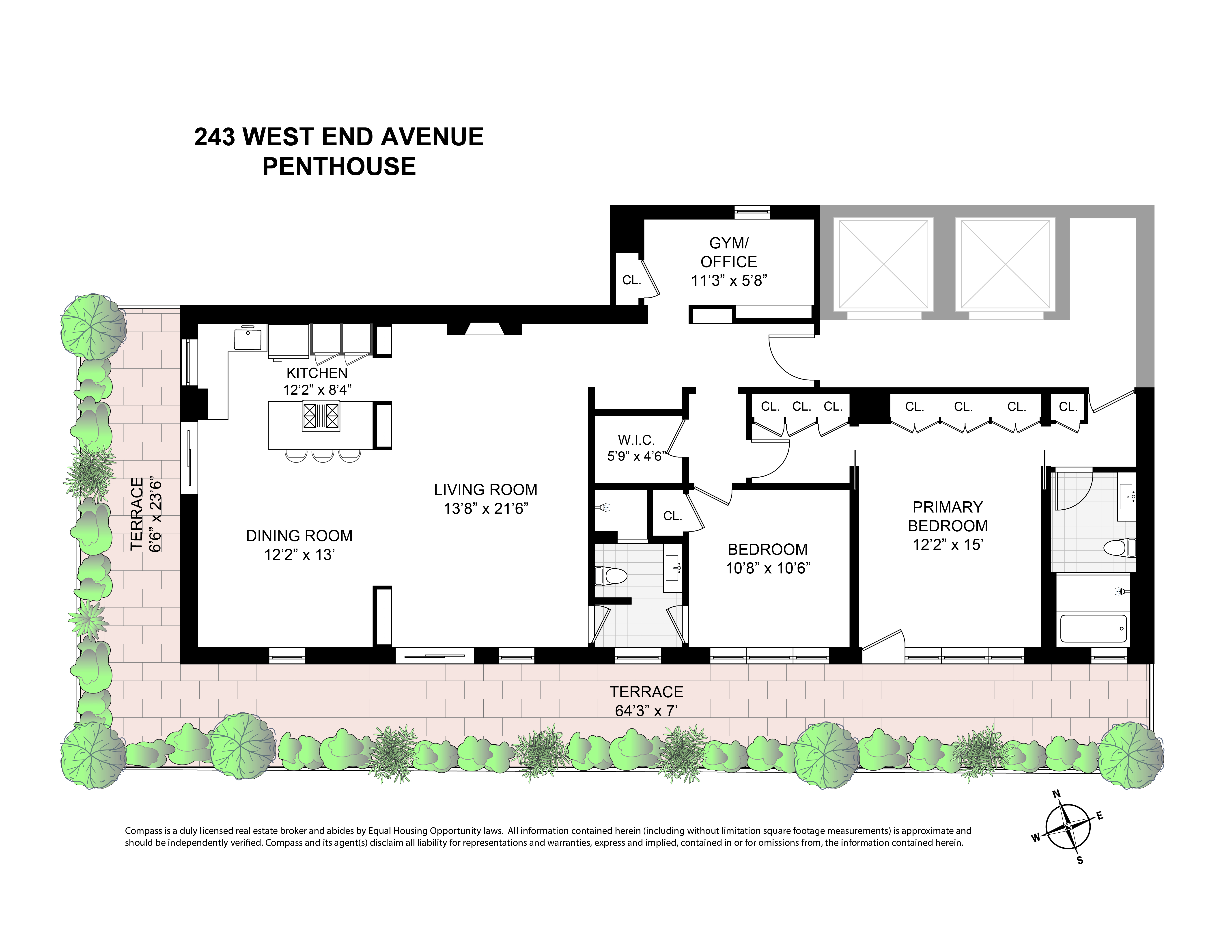 243 West End Avenue, Unit PH Manhattan, NY 10023 - Photo 11 of 11 a view of a black and white photo