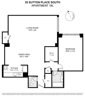 $725,000 | 25 Sutton Place South, Unit 18L | Sutton Place