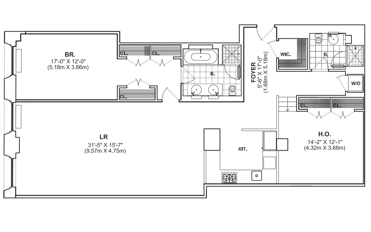 15 Broad Street, Unit 2404 Manhattan, NY 10005 - Photo 23 of 23 a picture of a cabinet with a white wall