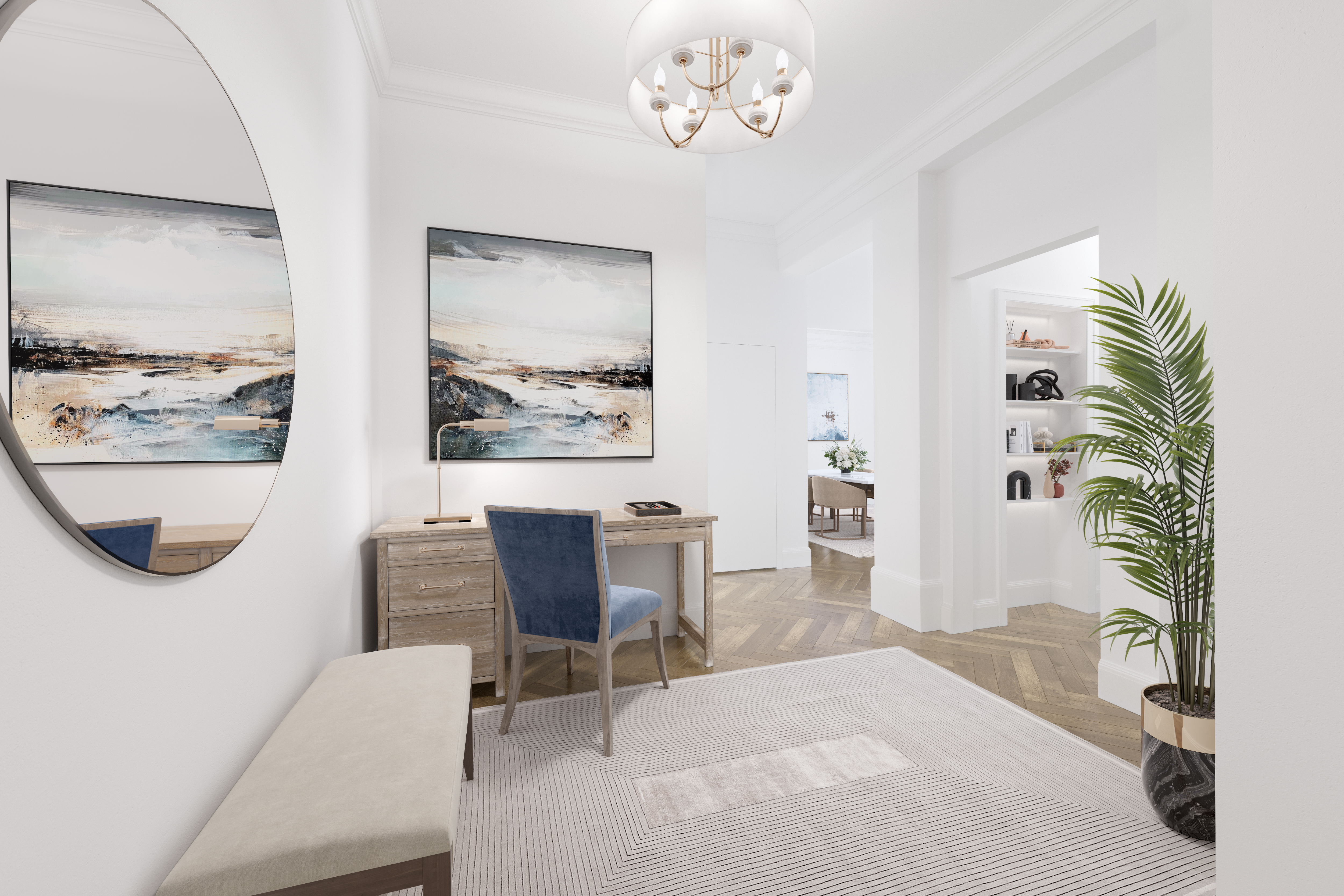 36 Gramercy Park East, Unit 5W Manhattan, NY 10003 - Photo 2 of 12 a bedroom with furniture and a potted plant