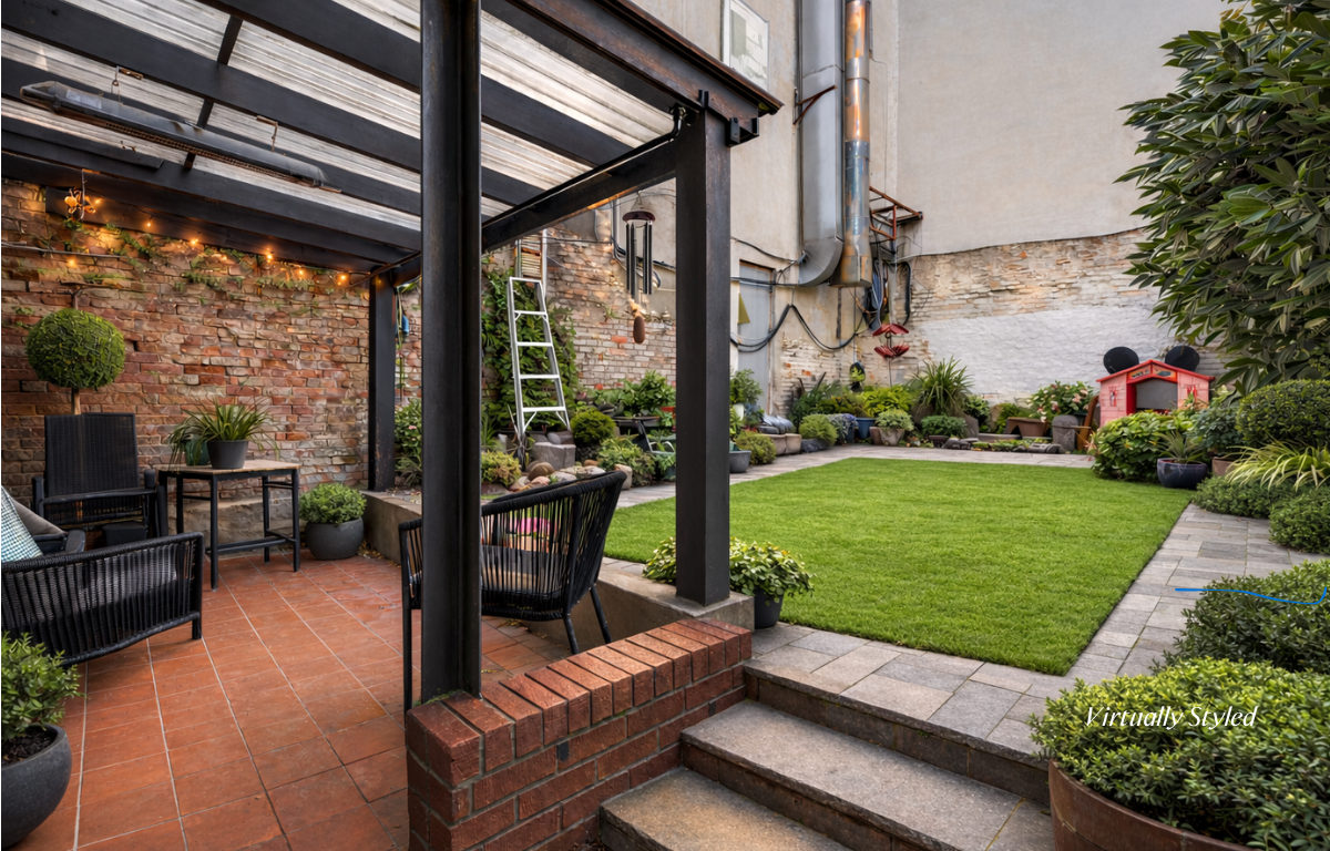 279 Cumberland Street, Unit 1 Brooklyn, NY 11238 - Photo 6 of 7 a view of a patio with a table chairs and a yard