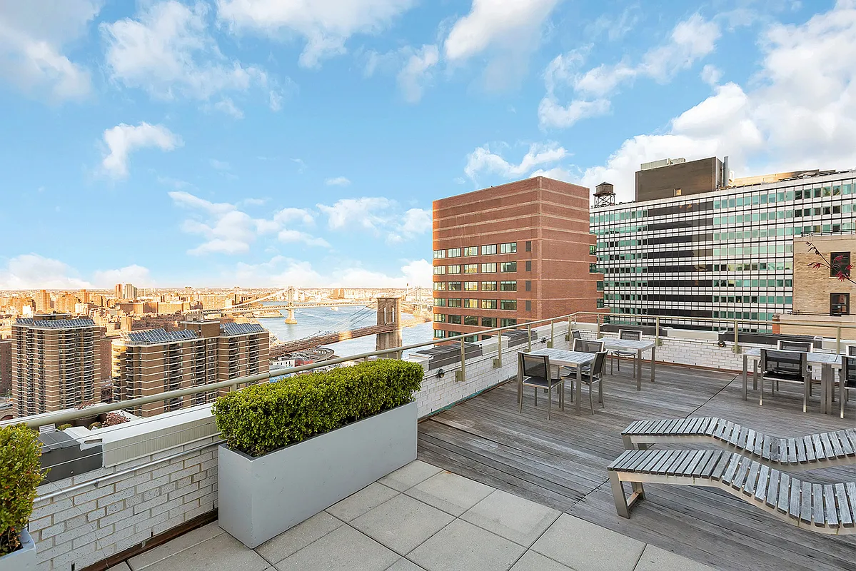 99 John Street, Unit 819 Manhattan, NY 10038 - Photo 16 of 20 a view of balcony with couch and chairs