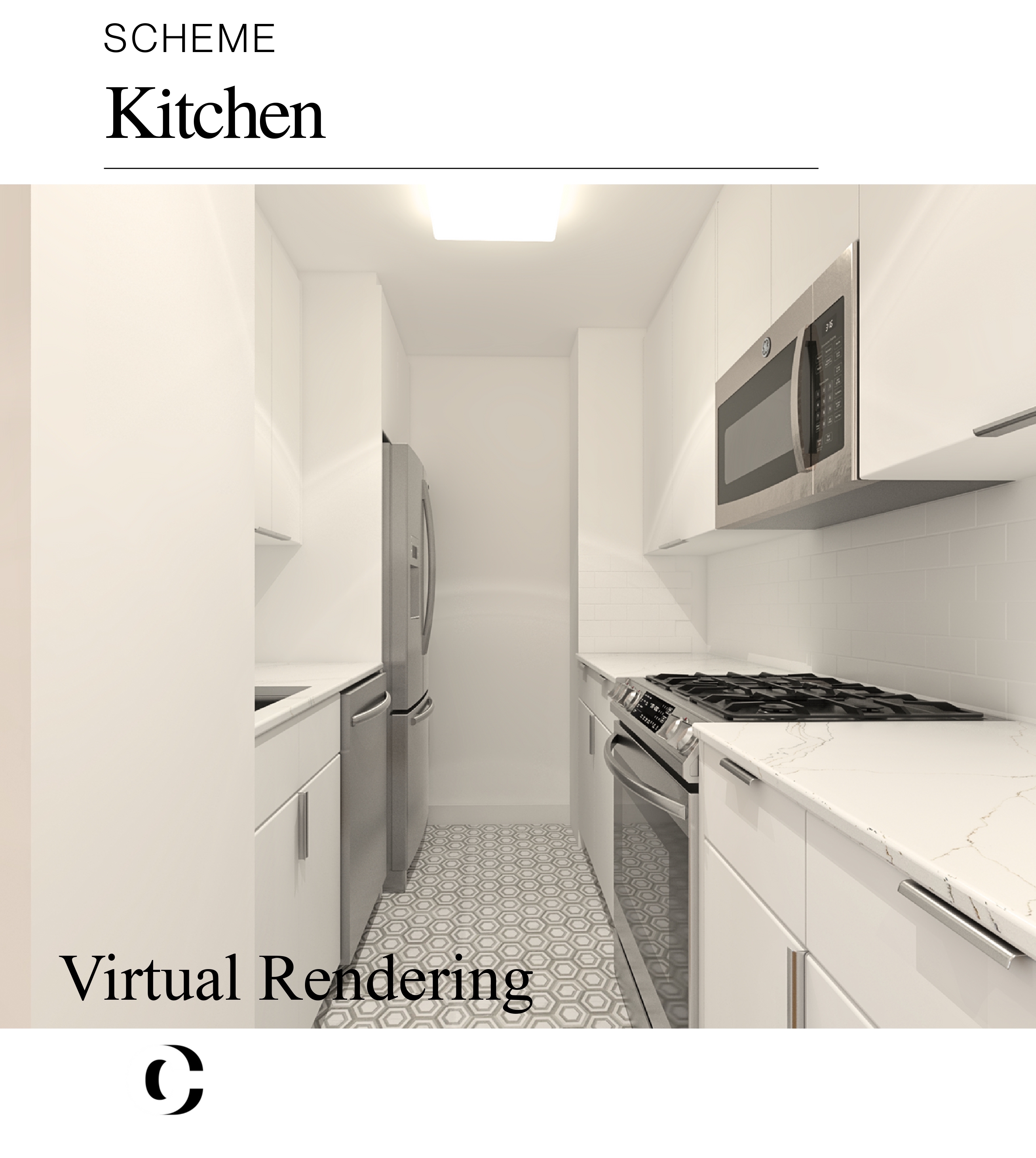 101 West 12th Street, Unit 6MN Manhattan, NY 10011 - Photo 10 of 17 a kitchen with a stove a sink and a refrigerator