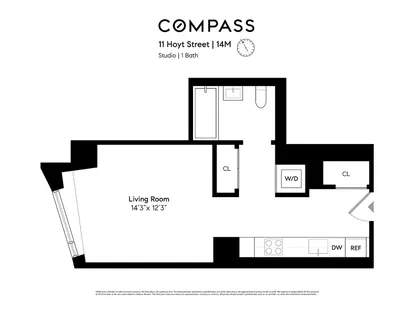 $799,000 | 11 Hoyt Street, Unit 14M | Downtown Brooklyn