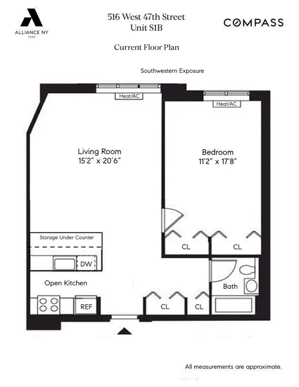 $4,750 | 516 West 47th Street, Unit S1B | Hell's Kitchen