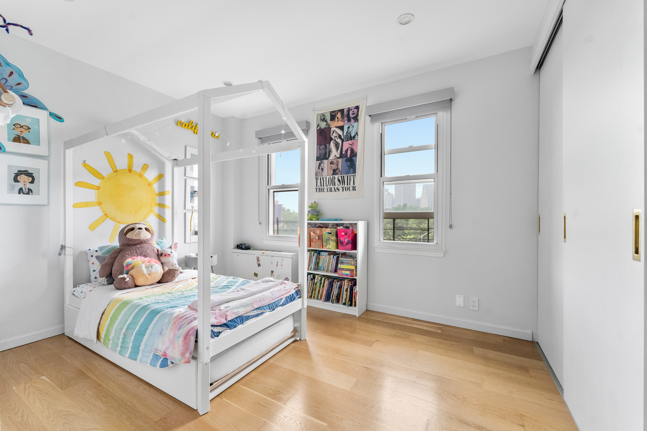 55 Poplar Street, Unit 6A Brooklyn, NY 11201 - Photo 7 of 13 a bedroom with a bed and wooden floor