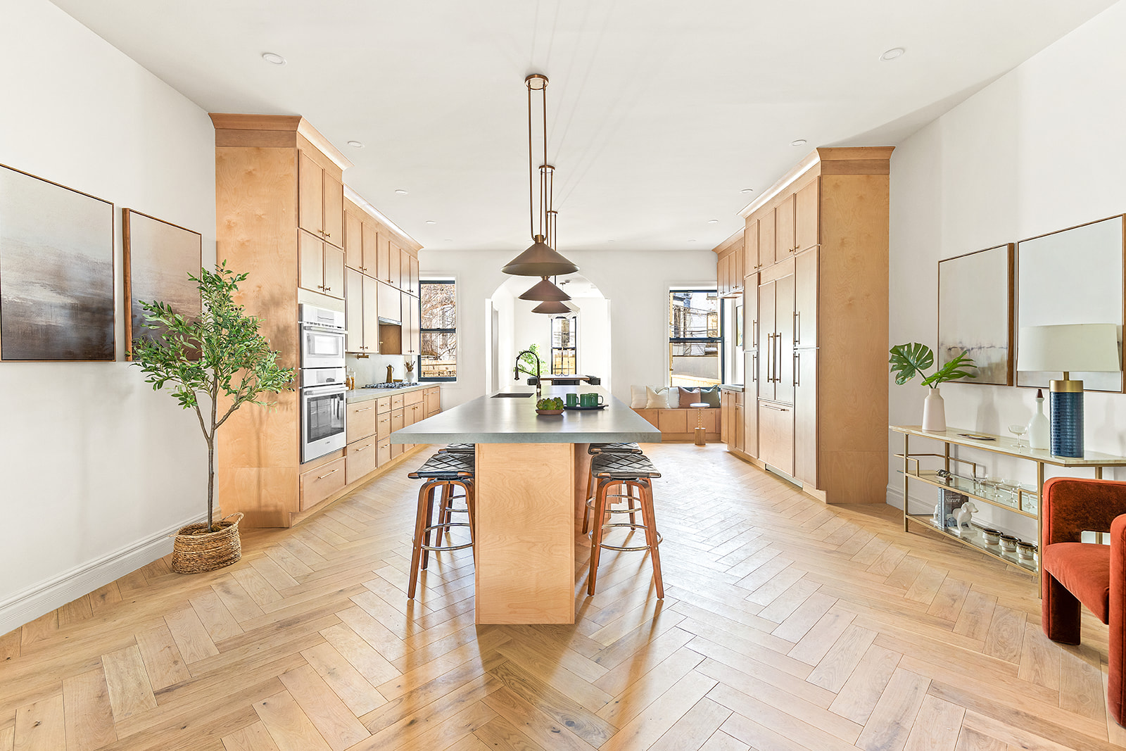 966 St Johns Place Brooklyn, NY 11213 - Photo 4 of 20 a view of a living room and kitchen