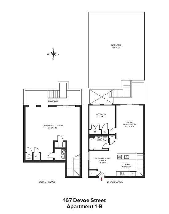 167 Devoe Street 1B East Williamsburg Brooklyn NY 11211
