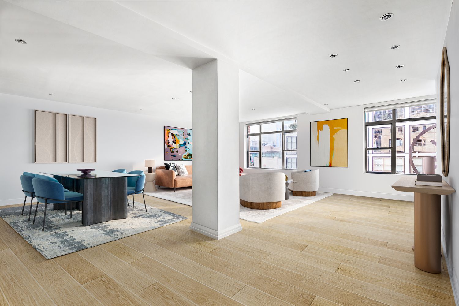 66 9th Avenue, Unit 4W Manhattan, NY 10011 - Photo 2 of 16 a view of a livingroom with furniture and window