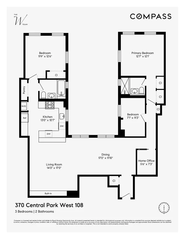 $8,000 | 370 Central Park West, Unit 108 | Upper West Side