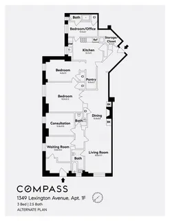 $1,895,000 | 1349 Lexington Avenue, Unit 1F | Upper East Side