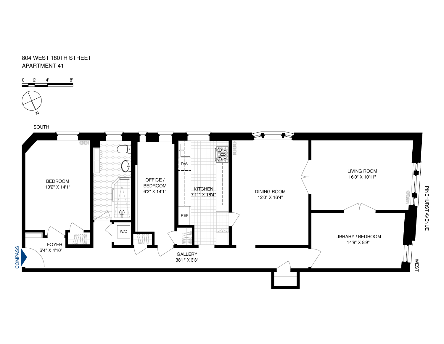 804 West 180th Street, Unit 41 Manhattan, NY 10033 - Photo 23 of 23 a picture of a floor plan