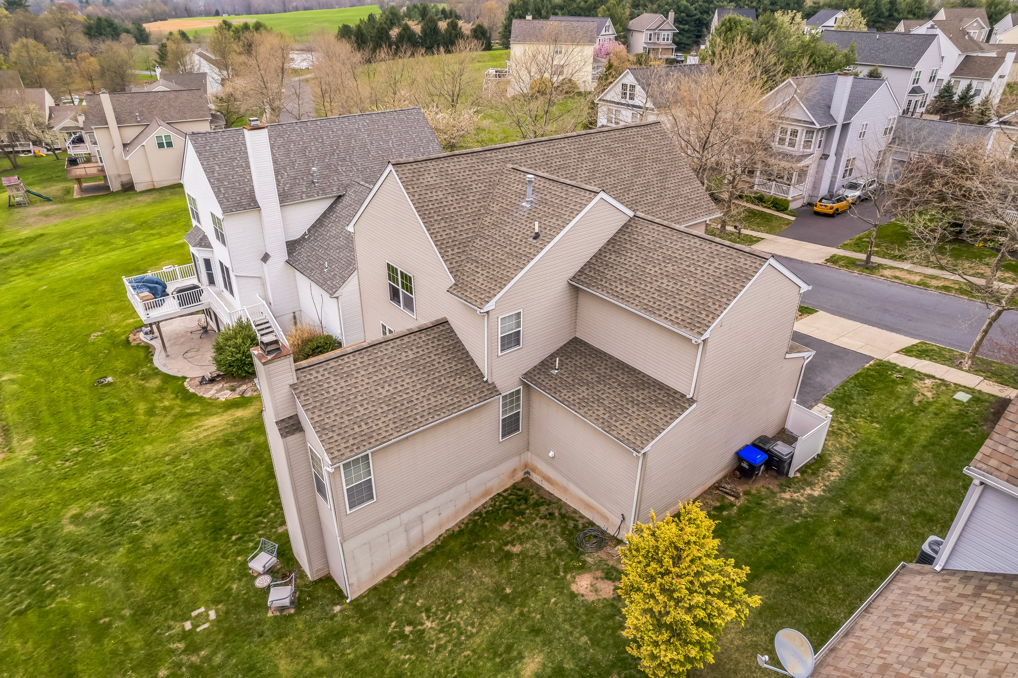 127 Hartman Road Pottstown, PA 19465 - Photo 35 of 42 an aerial view of a house with garden space and street view