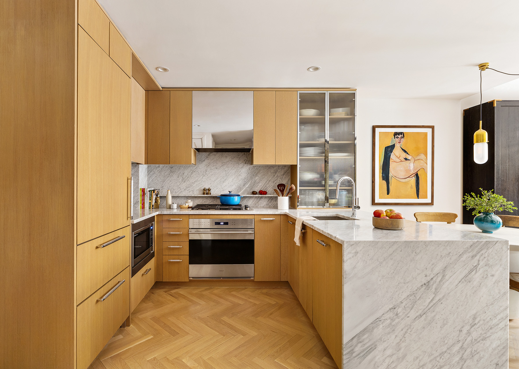 300 West 122nd Street, Unit 5N Manhattan, NY 10027 - Photo 2 of 28 a kitchen with stainless steel appliances granite countertop a stove a sink and a refrigerator