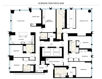 $11,875,000 | 50 Bridge Park Drive, Unit 26A | Brooklyn Heights