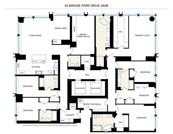 $11,875,000 | 50 Bridge Park Drive, Unit 26A | Brooklyn Heights