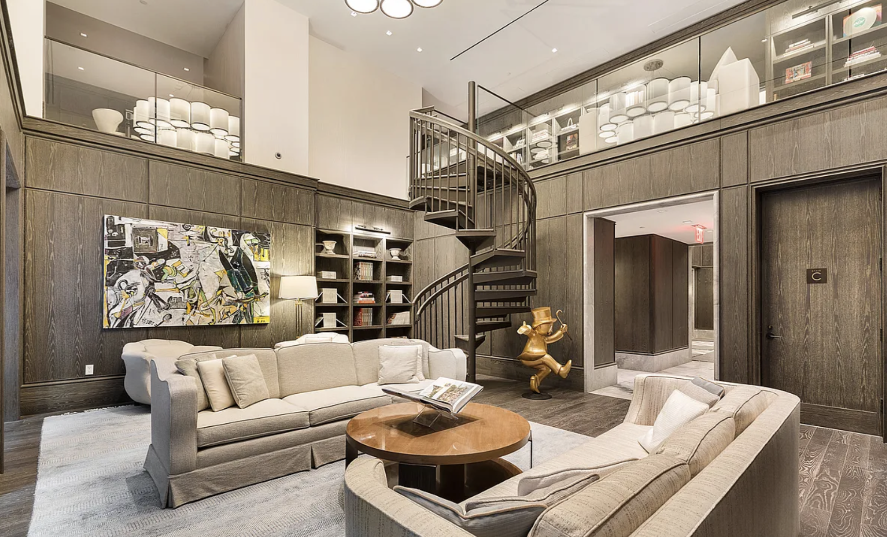 45 East 22nd Street, Unit 42B Manhattan, NY 10010 - Photo 21 of 23 a living room with furniture and a fireplace