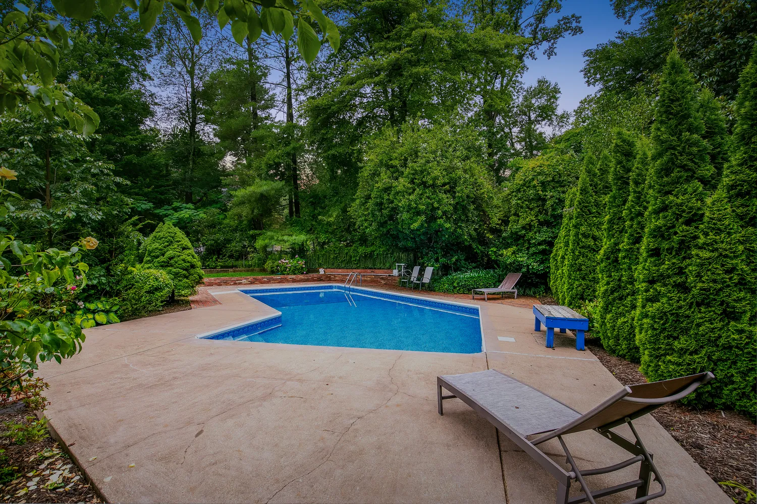 a view of a back yard