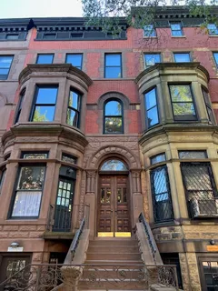 a front view of a building