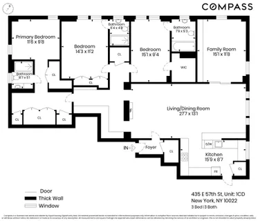 $2,400,000 | 435 East 57th Street, Unit 1CD | Sutton Place