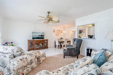 a living room with furniture and a couch
