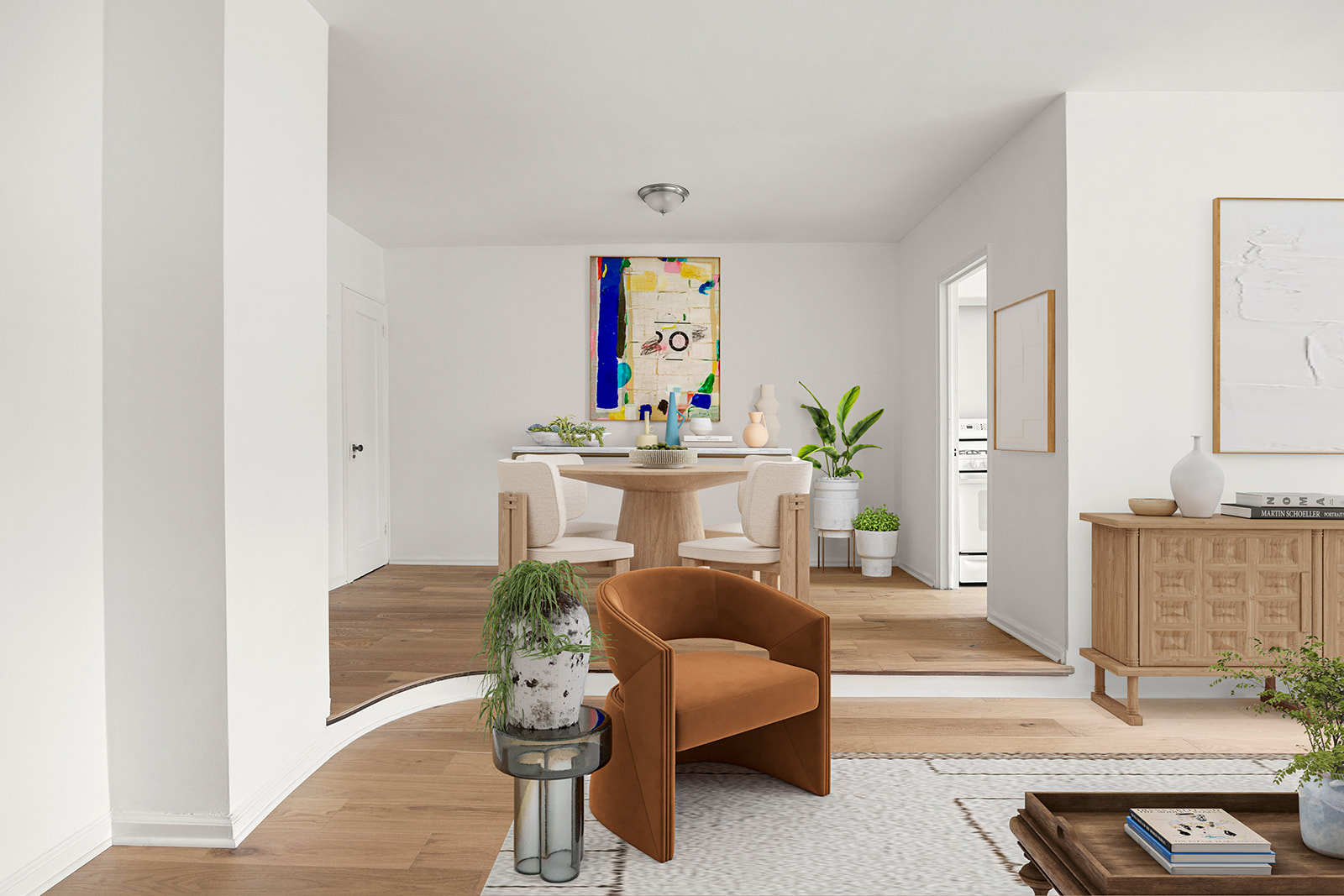 263 West End Avenue, Unit 13F Manhattan, NY 10023 - Photo 5 of 22 a living room with furniture and painting on the wall