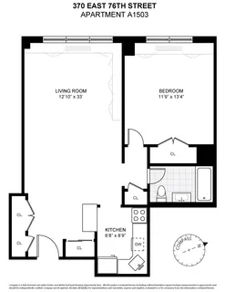 $749,000 | 370 East 76th Street, Unit A1503 | Lenox Hill