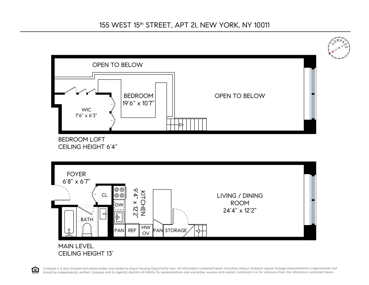$899,000 | 155 West 15th Street, Unit 2I | Chelsea