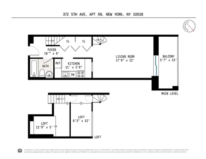 $417,500 | 372 5th Avenue, Unit 5N | Midtown South