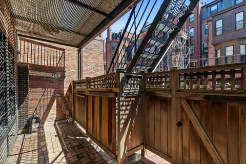 a view of balcony with an outdoor space
