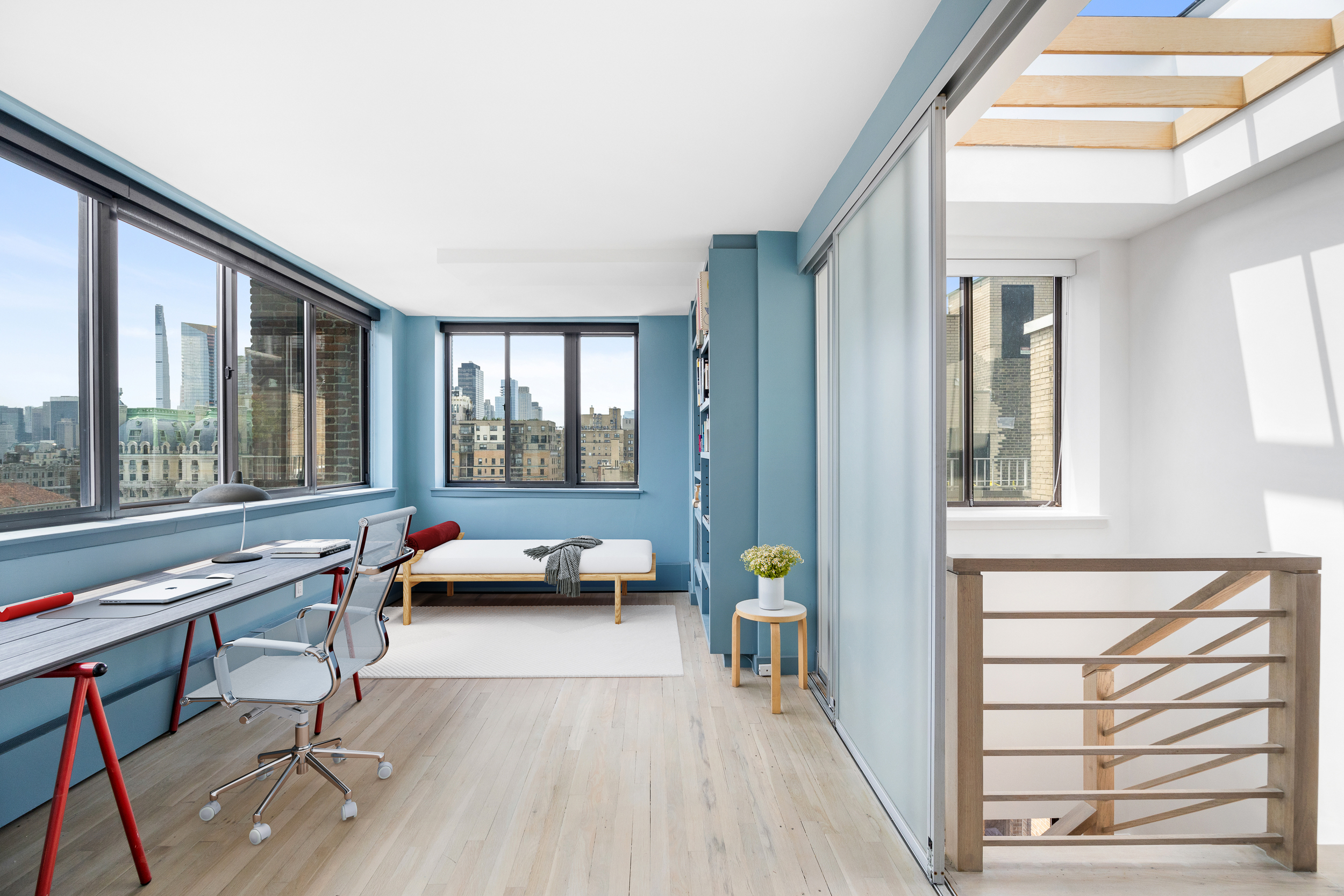 330 West End Avenue, Unit PHB Manhattan, NY 10023 - Photo 18 of 20 a living room with furniture and a large window