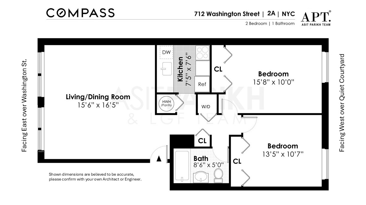712 Washington Street, Unit 2A Manhattan, NY 10014 - Photo 8 of 8 a picture of and a white and white wall