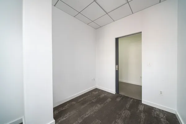 an empty room with a window