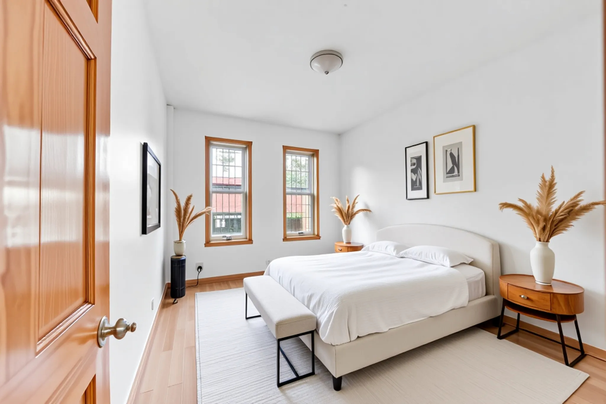 1759 West 1st Street Brooklyn, NY 11223 - Photo 12 of 21 a bedroom with a bed painting on wall and a large window