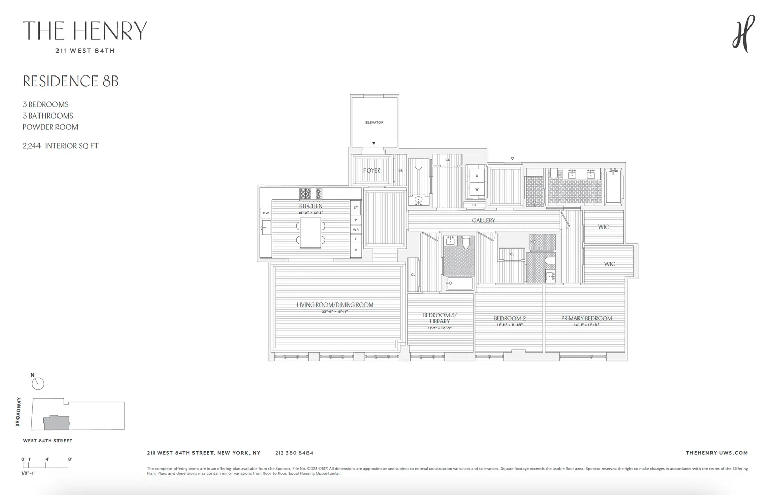 $5,975,000 | 211 West 84th Street, Unit 8B | Upper West Side